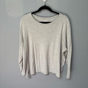 Lands' End Light Gray Long Sleeve Top size 2x petite